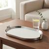 Stainless Steel Tray with Handles Polished Platter Mirror Finish for Vanity
