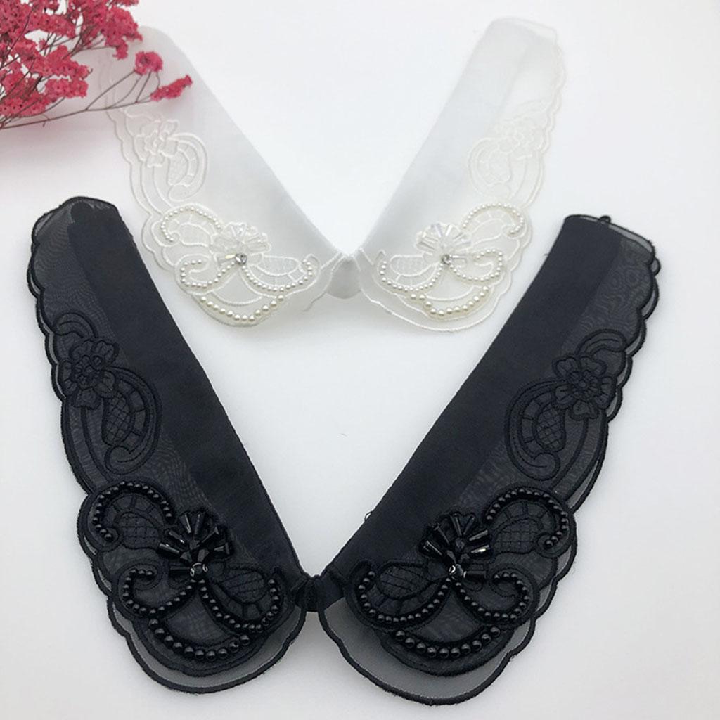 Decorative Dicky Collar for Women Lace Choker Necklace Detachable Peter Pan Faux Collar Office Wear