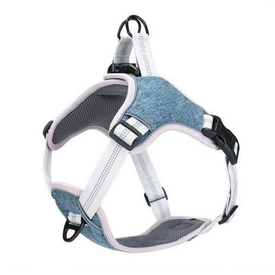 Medium To Large Size Suspenders, Comfortable Chest Luminous Strap Harness, Light Reflective for Medium and Large Dogs WI050DG, Blue, -