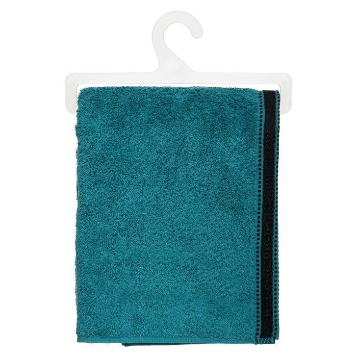 Drap de douche "Joia" - coton 550 gr/m² - bleu canard 70x130 cm - Bleu canard - Atmosphera createur d'interieur