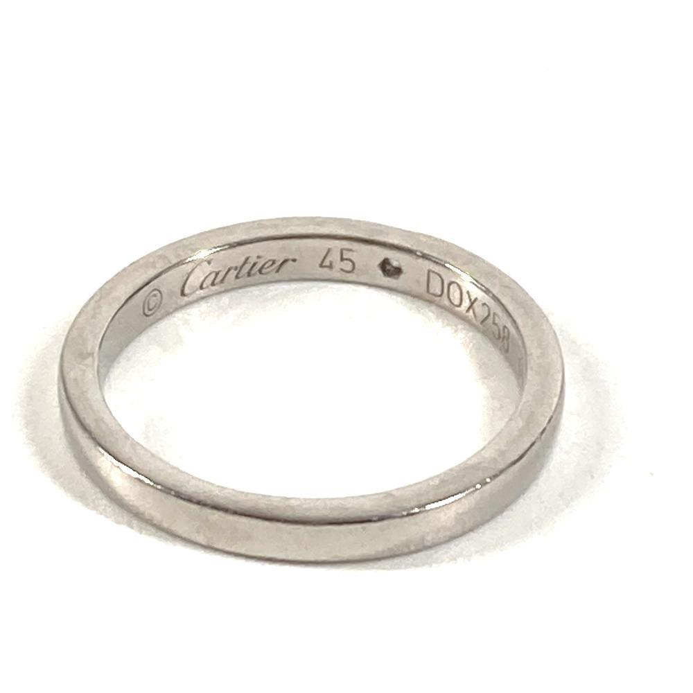 CARTIER 1P Diamond Accessories Jewelry Platinum Ring Pt950 Silver
