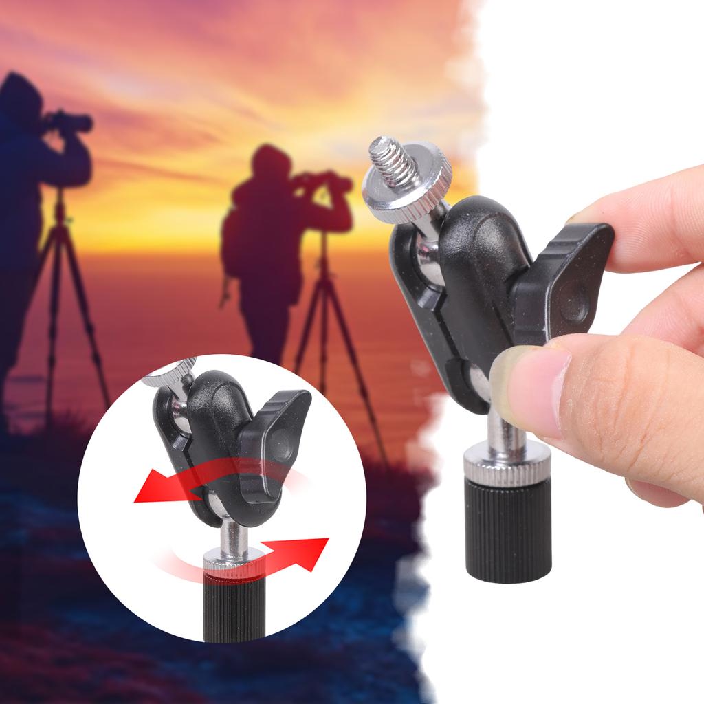 Professional Rotatable 1/4inch Male To Female Threaded Bracket Clamp For Phone Video Mount Camera LED Light Microphone