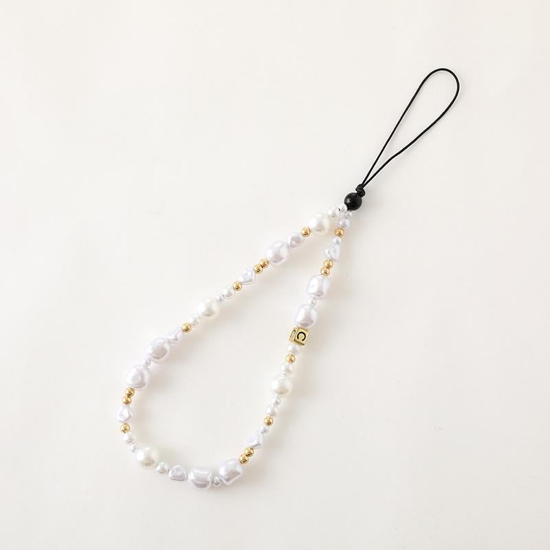 Elegantní perlový mašličkový korálkový řetízek na telefon a všestranná šňůrka pro ženy