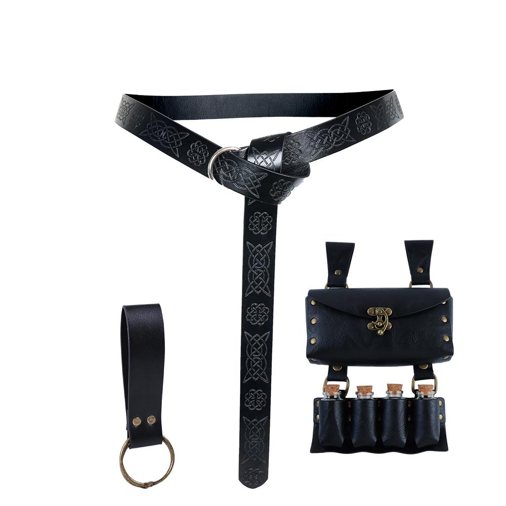 Halloween Renaissance Belt Pouch Coin Purse Light Potion Bottle Skirt Hiking Outfit Medieval Festival Costume Accessories