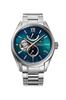 M34 F7 Automatic Made In Watch, Semi-Skeleton, Mechanical, Japan, 2-Year Manufacturer's Warranty, RK-BY0001A, Men's, Blue-Green