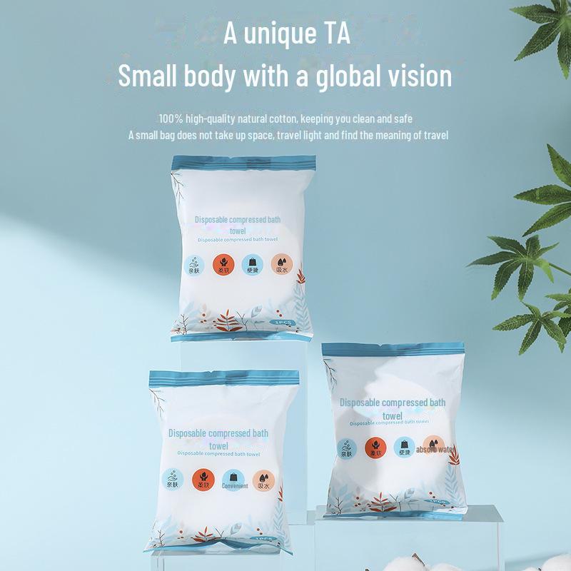 Ręczniki kąpielowe z bawełny kompresowanej pakowane pojedynczo: Jednorazowe, Pogrubione, Powiększone do użytku hotelowego