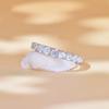 Elegant S925 Sterling Silver Zircon-Inlaid Ring - High-Grade White Gold Proposal Ring for Women
