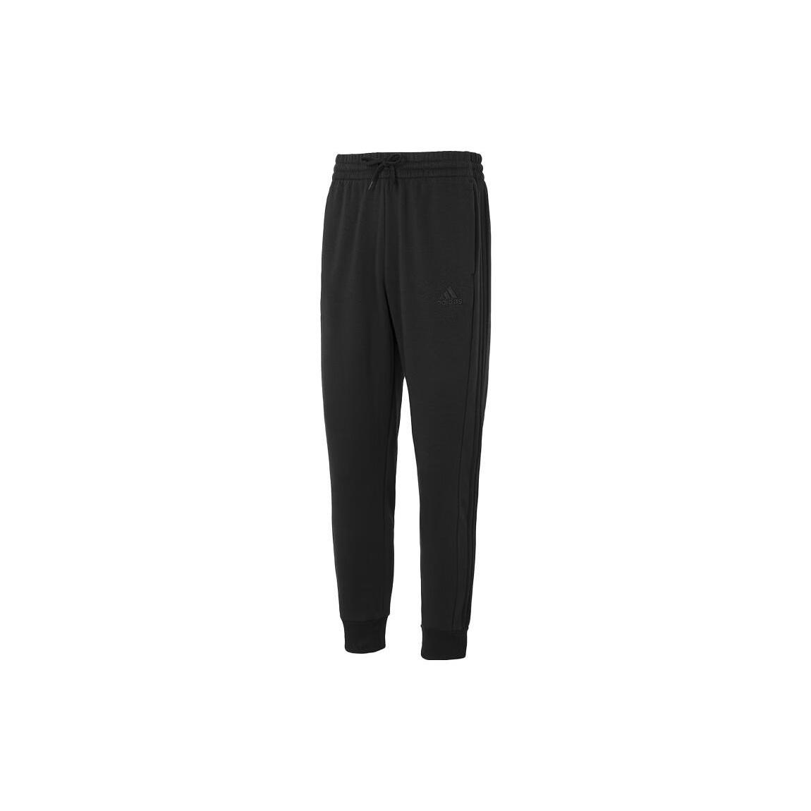 adidas Essentials Fleece 3-Stripes Tapered Cuff Pants Asia Sizing  Black  Men s IJ8885 S