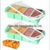 Silicone 4-Grid Ice Cube Tray for Soup & Baby Food with Lid