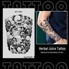Japanese Traditional Tattoo Waterproof Sticker: Men's Long-lasting Floral Arm Pattern.