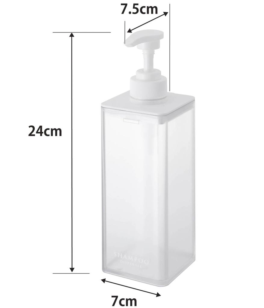 Yamazaki Jitsugyo (Yamazaki) Plenty of Spülmittelspender Shampoo Weiß B7 x T7,5 x H24cm Mist MIST Nachfüllflasche Shampooflasche 1547