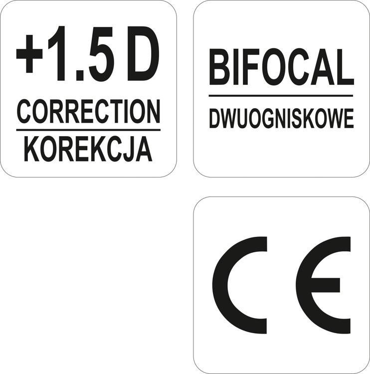 Prescription Protective Glasses +1.5 Yt-73612 Yato