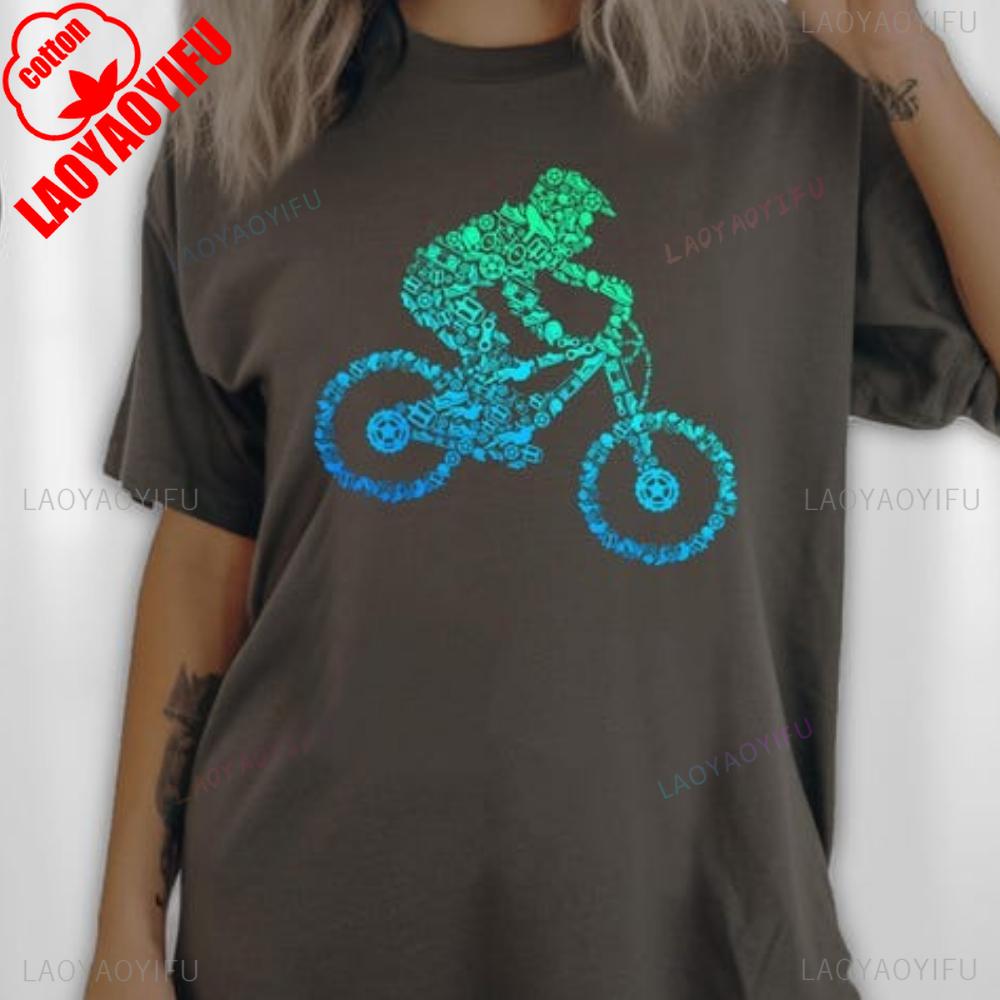 Mountain Bike Mtb Downhill Biking Cycling Biker Boys Tshirt Sweatshirt High Quality Cotton Tops Graphic Tops Shirts For Unisex