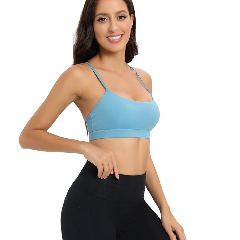 Женский противоударный спортивный бюстгальтер с перекрестными бретелями на спине — фото 6