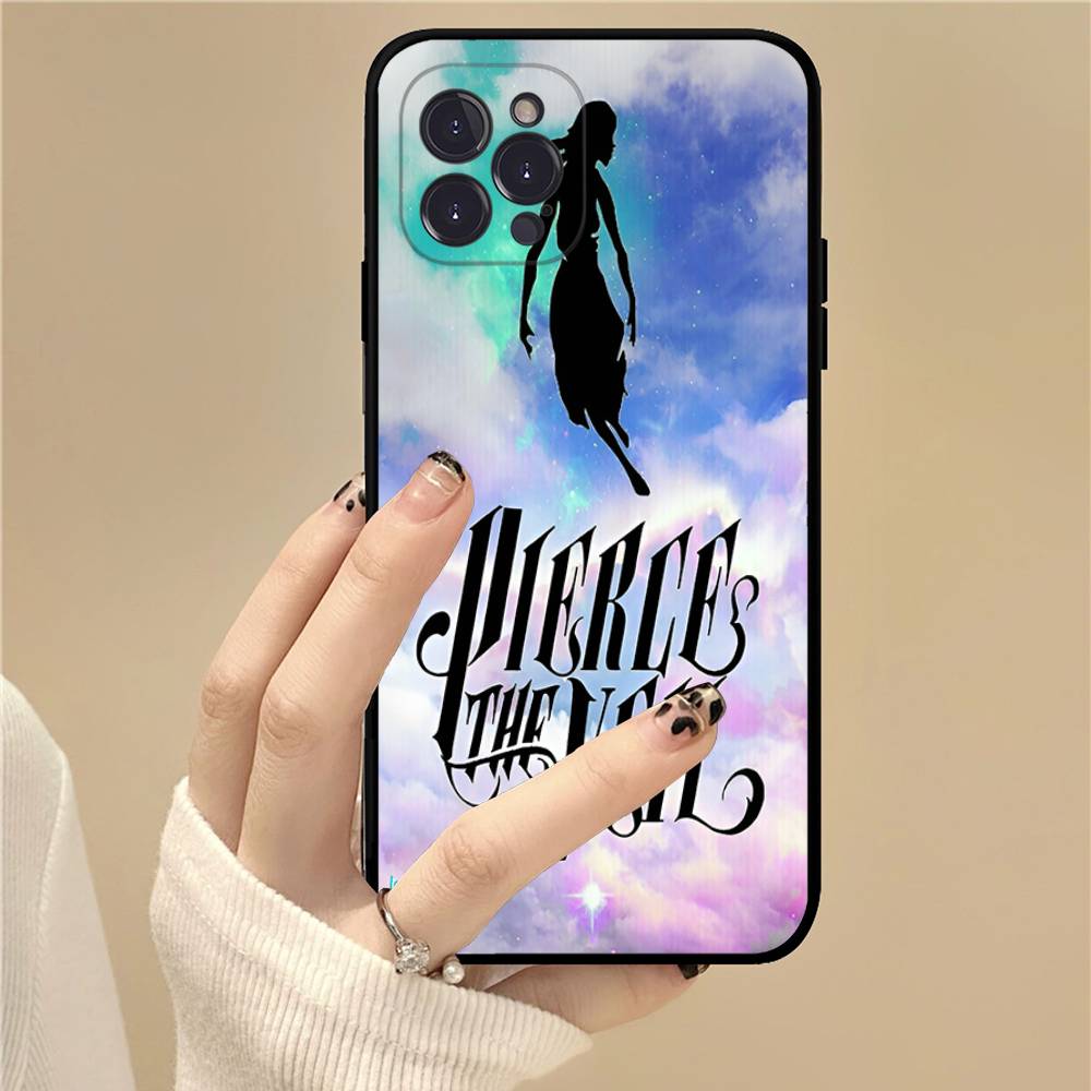 P-Pierce The Veil Band Phone Case For iPhone 16 15 14 11 12 13 Mini Pro XS Max Cover 6 7 8 Plus X Funda Shell