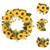 Sunflower Wreath Garland for Front Door Window Bedrooms,Living Rooms Gifts Party Indoor Outdoor,Wall