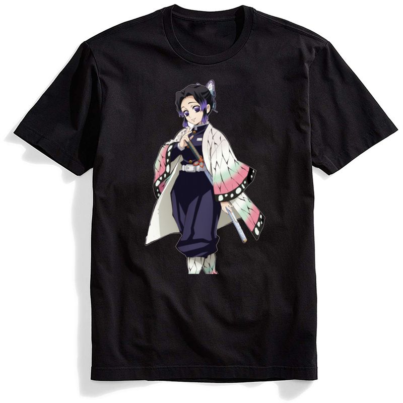 Kimetsu No Yaiba Funny Cartoon Black T Shirt Men Demon Slayer Harajuku T Shirt Demon Slayer S