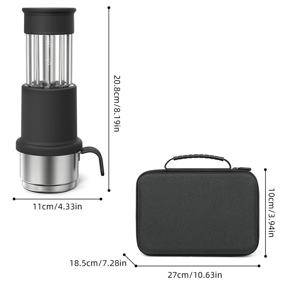 Přenosná cestovní sada kávovaru 2 v 1 Kompatibilní s kapslemi NES a mletou kávou Manuální ruční kávovar s 120ml