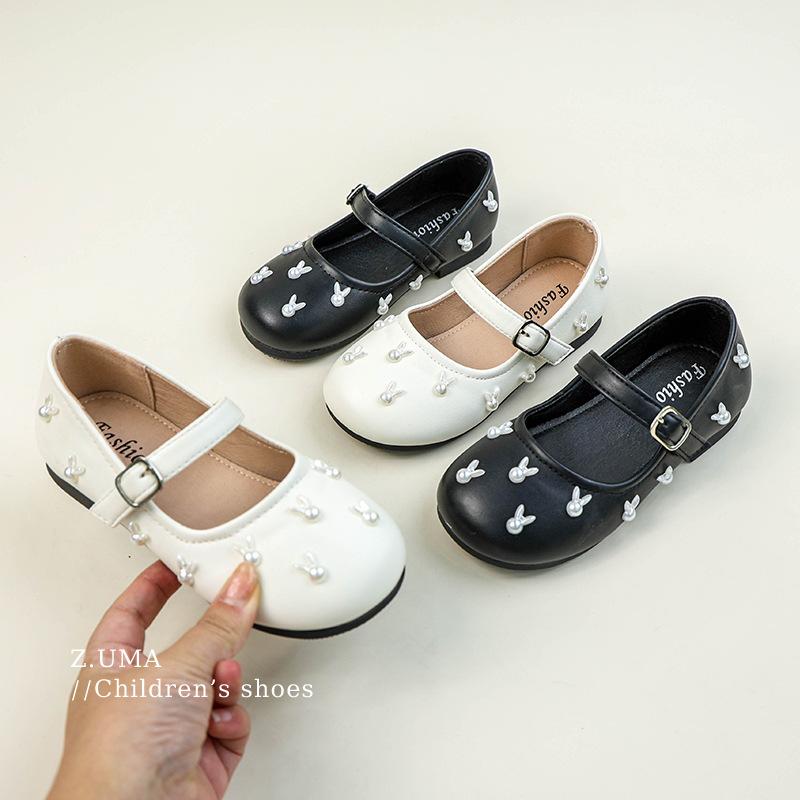 Fashion Girls' Shoes Soft Soled Kids Princess Shoe Simple Girls Leather Shoes Anti Slip Child Casual Shoe