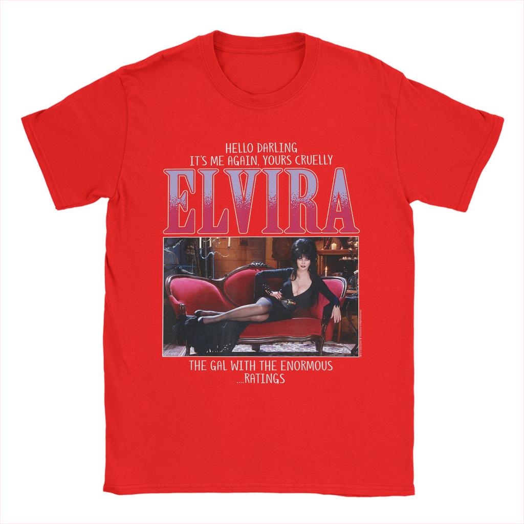 Elvira Mistress of The Dark Enormous Ratings T Shirt Cotton Clothing Vintage Short Sleeve Crewneck Tees Classic TShirts