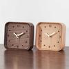Massivholz Mini Schreibtischuhren Büro Quadratisch Schwarznuss Holz Zeigeruhr Heimdeko Ornamente Tischuhr Uhr Geschenke