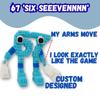 Angry Shark Action Figure with Movable Poseable Joints - Blue and White Cartoon Brainrot Character Ornaments for Desk Decor