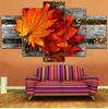 5 Pieces Wall Art Canvas Maple Leaf Landscape Poster Painting Living Room Picture Print Bedroom Artwork Modern Home Decoration