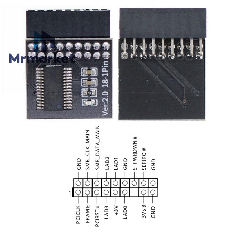 TPM Security Module TPM Remote Card Encryption Security Module Supports 12 14 18 20 Pins Compatible With Win11