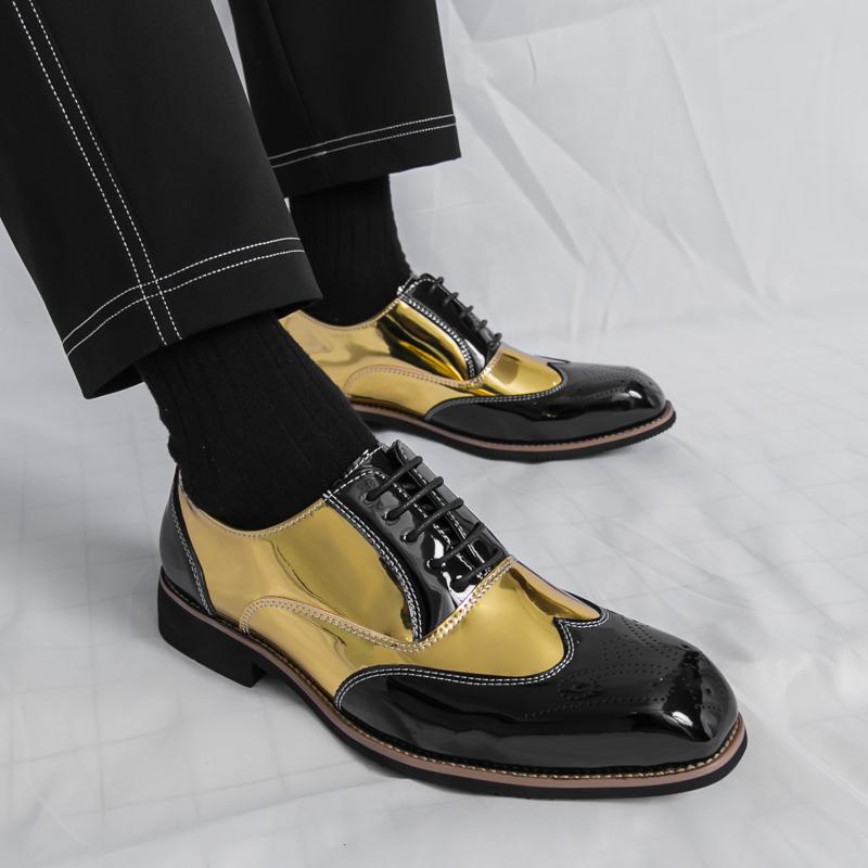 Fashion Fashion Men Dress Shoes Formal Business Dating Party Oxford Shoes Brand Leather British Style Lace-up Comfortable Pointed Shoes
