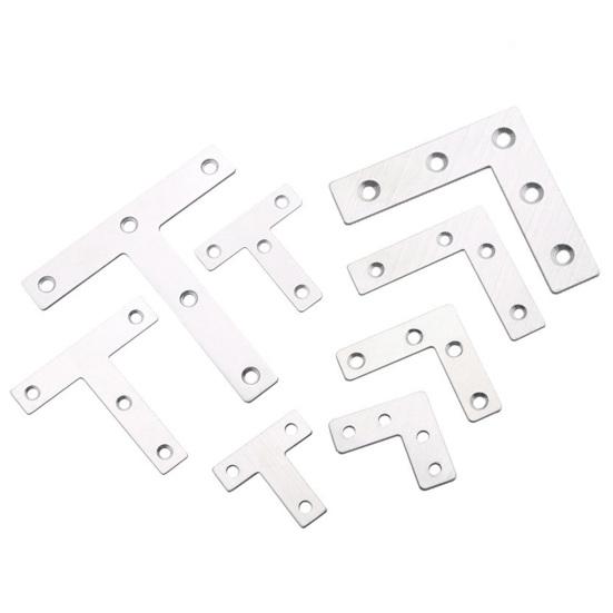 10 Adet 40/50/60/80mm T Şekli/L Şekli Köşe Braketi Paslanması Kolay Değil İnsancıl Tasarım Tam Özellikler Düz Köşe Braketi Kapı
