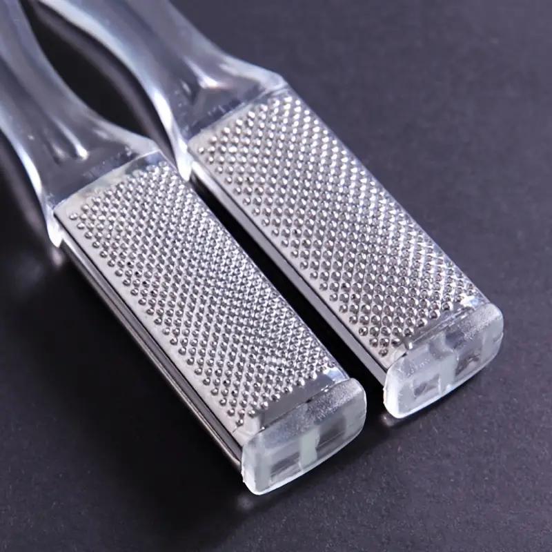 Râpă dublu pentru picioare și instrument de îndepărtare a calusului Instrument de îngrijire a pielii Râșlă portabilă pentru pedichiură din plastic