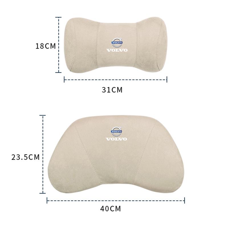 Car Headrest Soft Comfort Lumbar Support Pillow Auto Interior Accessorie For Volvo XC60 XC90 V40 V60 S60 V50 V90 S80 C40 V70 C30