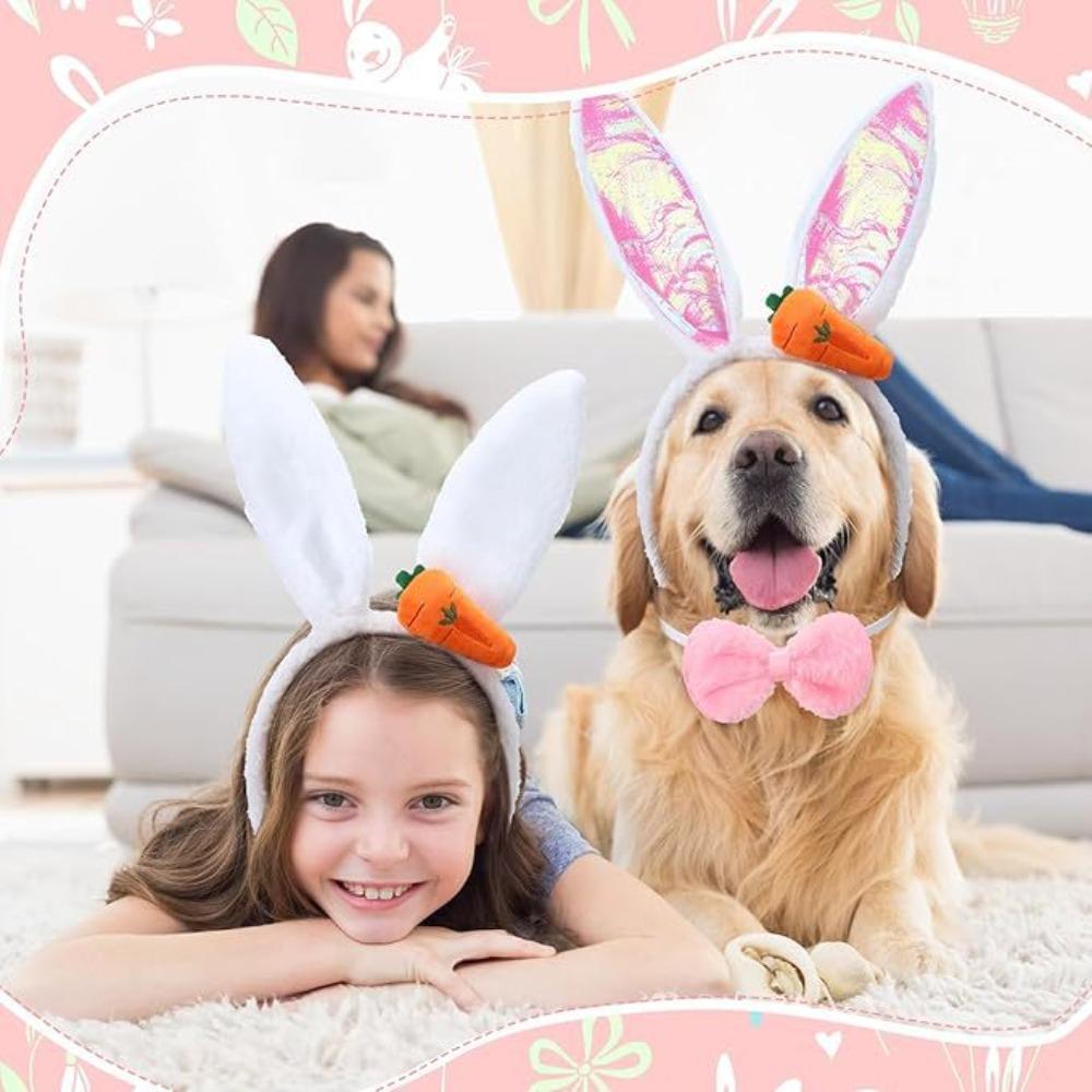 Easter Children's Rabbit Headband Pet Rabbit Hat Bow Tail Set