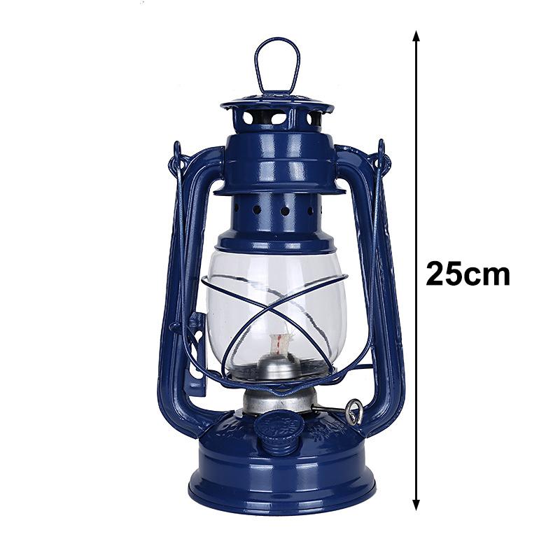 1Pc 25Cm Bronze Kerosene Lamp Retro Horse Lamp Camping Lamp Outdoor Tent Lamp Emergency Camping Portable Hanging Lamp