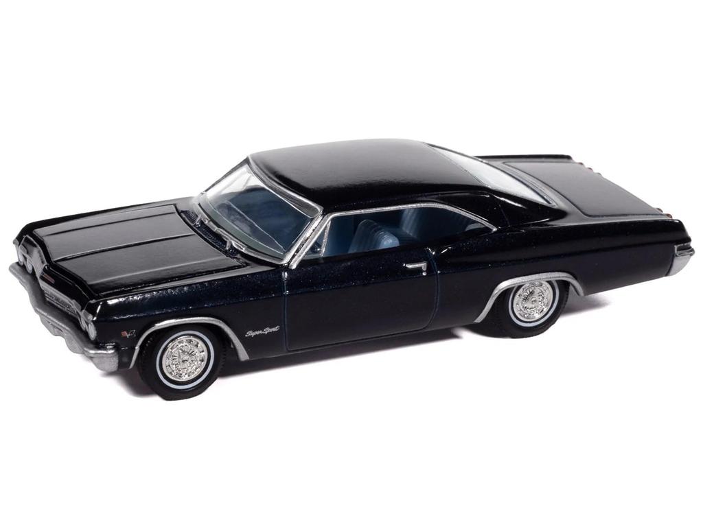 Autoworld 1/64 Chevrolet Impala SS 1965 Dark Blue Diecast Model Car [Parallel Import]