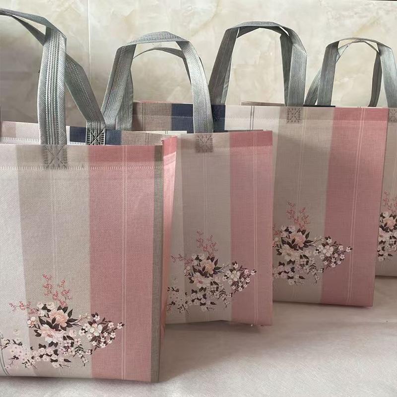 Full Size Colorful Patterns Simple Style, with Handle, for Party Gifts, Wedding Gifts, Birthday Gift Bags, Durable Handbags for Daily Decoration