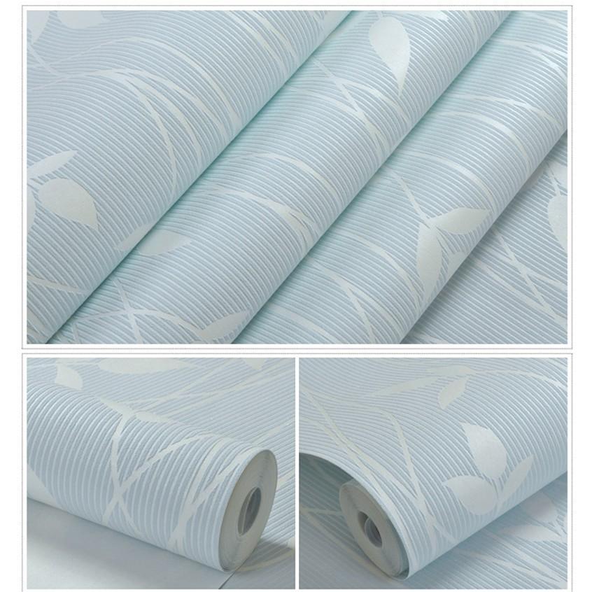 

5Mx53cm 3D самоклеящиеся обои нетканые ткани домашний декор листья стикер на стену 53cm*6m-Blue