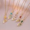 European American New Tulip Zircon Necklace High-end Real Gold Electroplating Niche Design Versatile Women Jewelry Gift