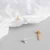 925 Silver Inlaid Crystal Geometric Clover Stud Earrings Light Luxury Mature Glamour Women Jewelry Accessories