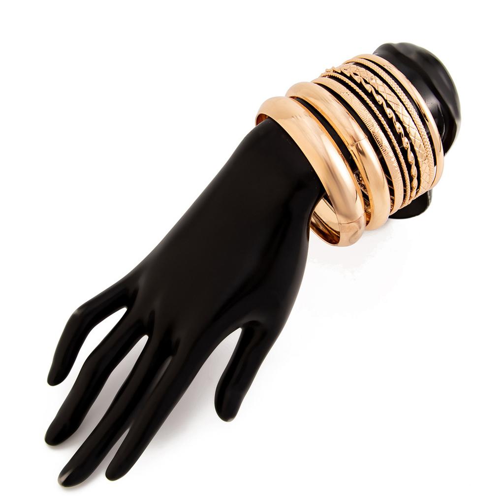 8PCS Chunky Gold Bangle Bracelets Trendy Wide Chunky Cuff Bangles Bracelets Gold Stackable Bracelets Jewelry for Women