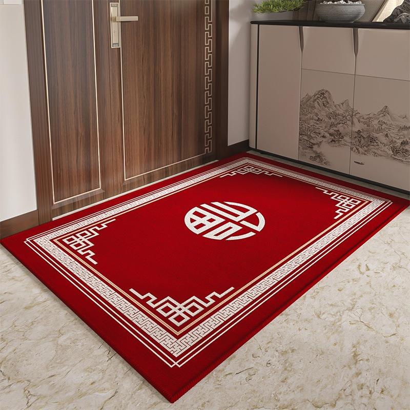 Willkommen Fußmatte im chinesischen Stil Rutschfester Küchenbodenläufer für Zuhause Wohnzimmer Hoteldekor Waschbare Badezimmer-Eingangsteppiche