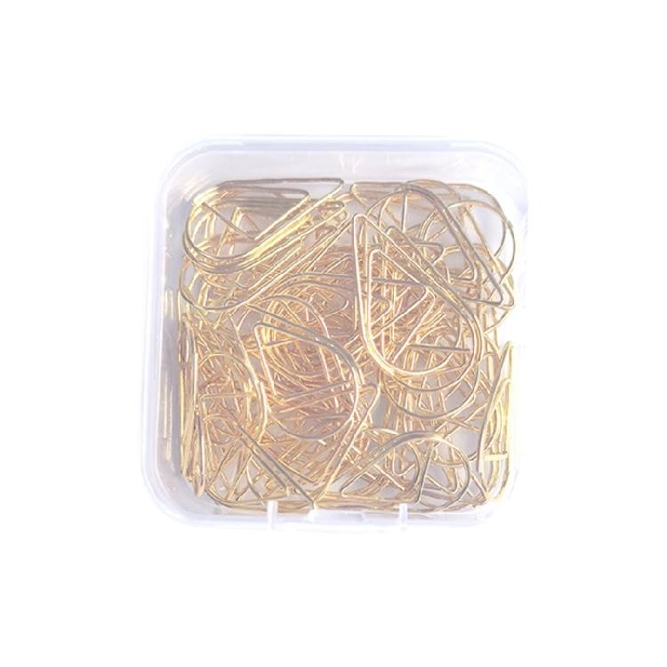 50 Pcs Teardrop Paper Clips Bookmarks Holders Creative Paperclip Metal Decorative Paper Clips for Office School Home