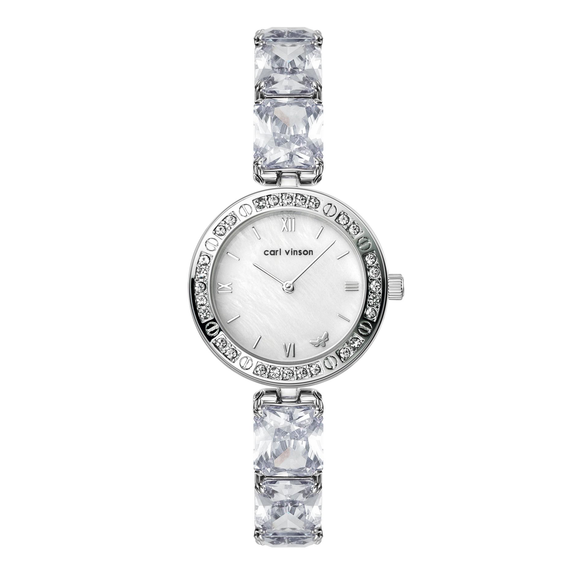 

Женские водонепроницаемые кварцевые часы с натуральным речным ракушечным сплавом с бриллиантами