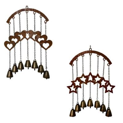 Metal Heart Wind Chime Garden Ornament Wind Chime For Outdoor Garden Decoration Decorative Installation