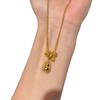 Intricately embellished gourd necklace, dazzling and exquisite, with a unique design, niche clavicle chain