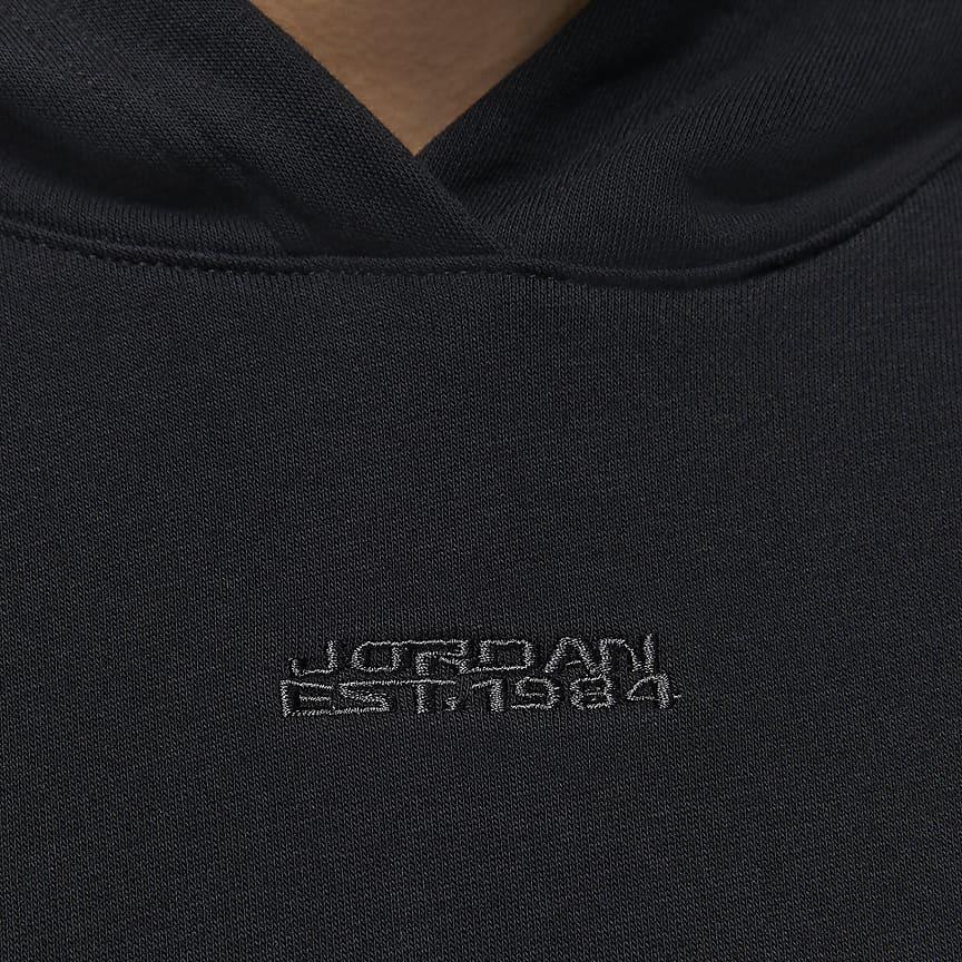 Jordan Felpa con cappuccio Brooklyn in pile con stampa di lettere Moda Comoda Manica lunga Felpa da donna Felpa Nera FV7171-010