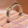 Classic Inlaid White CZ Women's Ring Vintage Two Color Geometry Daily Wear Party Jewelry Anniversary Gift