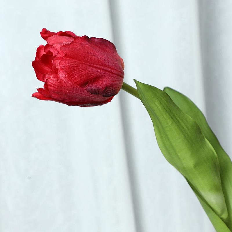 

Big branch moisturizing thick multi-layer tulip, home living room decoration simulation flower, fake flower розы красного