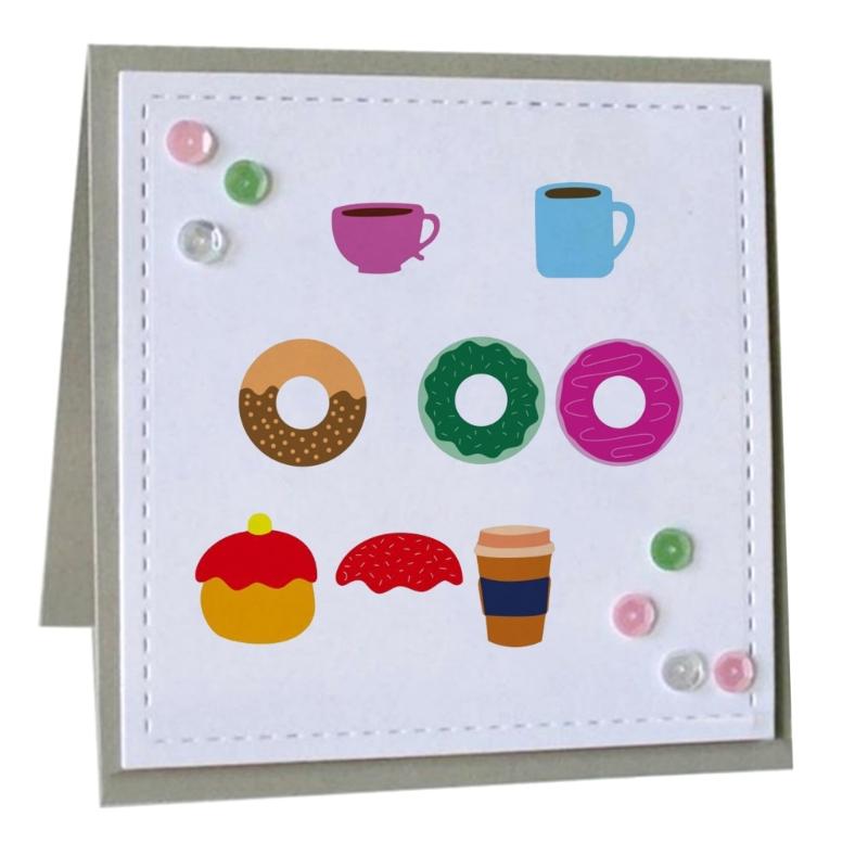 Coffee Cup Metal Cutting Dies DIY Craft Carbon Steel Embossing Template Stencil Scrapbooking for Card Die Cuts Mold