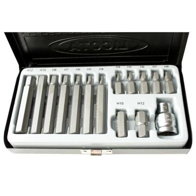 Sechskant-Bit-Satz, S2-Stahl, 3/8 Zoll, H4-H12, mit Boni-Bithalter